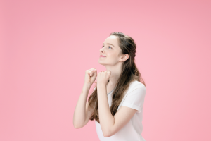 頑張る決意をする母親